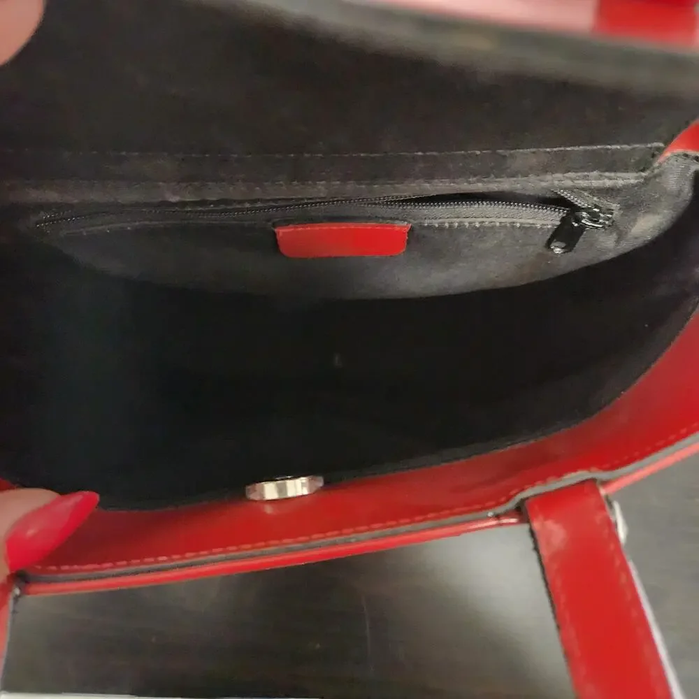 Red Bucket Purse with Bow